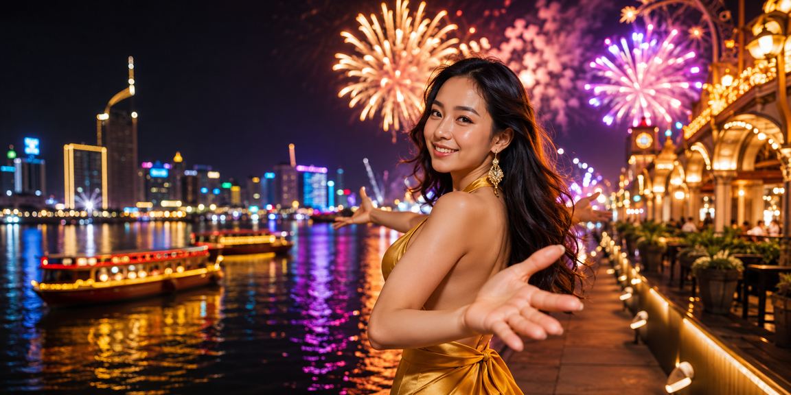 Lễ hội giải trí và casino tại vùng sông Mekong với không khí sôi động